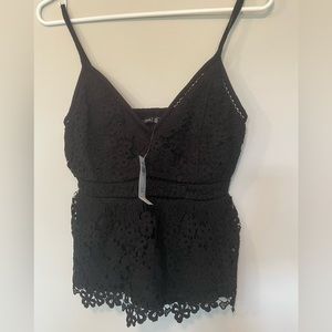 Abercrombie lace peplum cami